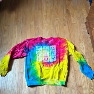 Pimpinjoy Colorful Tie-Dye Crewneck Sweatshirt from The Shopforward